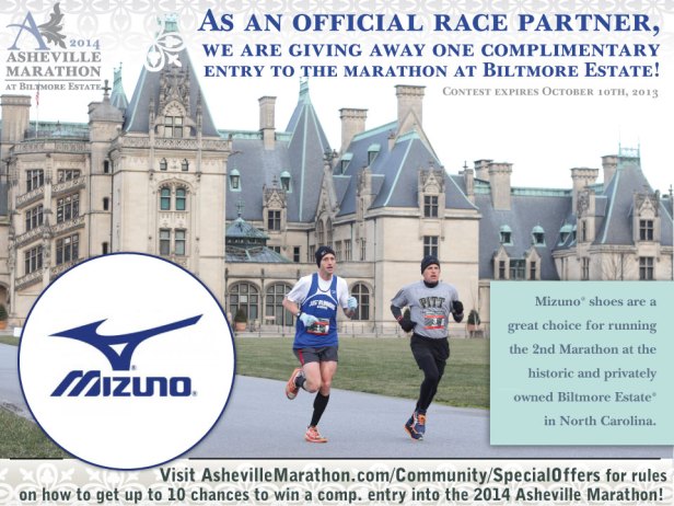 Mizuno contest to Asheville Marathon