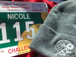Each bib has a different color depending on how you participate in the race. The beanie from the 2018 race was fleece lined.