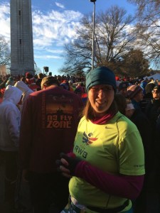 I’m waiting for the start of the race at the Challenge.