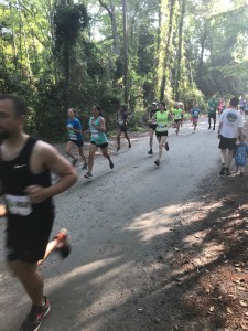 Runners start the Nags Head Woods 5K.